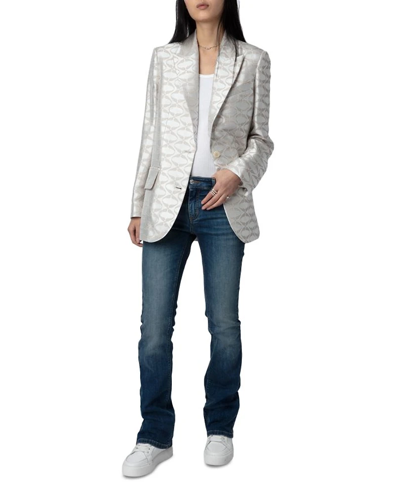 Vicka Jacquard Wings Blazer