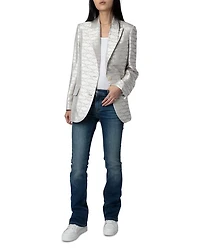 Vicka Jacquard Wings Blazer