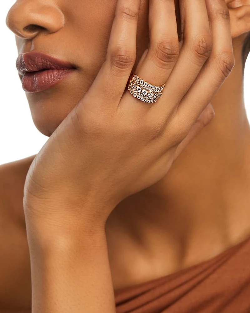 Diamond Multi Row Ring in 14K Yellow Gold, 2.0 tcw