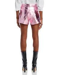 High Rise Metallic Shorts