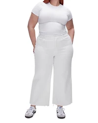 Good Waist Palazzo Cropped Jeans W001