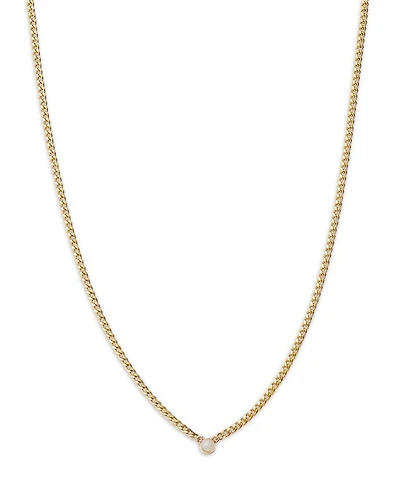 14K Yellow Gold Opal Gemstones Opal Solitaire Pendant Necklace, 14-16"