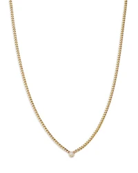 14K Yellow Gold Opal Gemstones Opal Solitaire Pendant Necklace, 14-16"