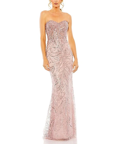 Mac Duggal Strapless Embellished Gown