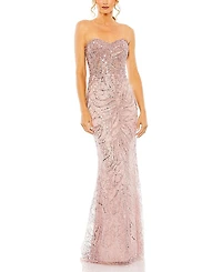 Mac Duggal Strapless Embellished Gown