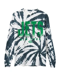 Junk Food Clothing Unisex Nfl New York Jets Game Time Tie Dye Long Sleeve