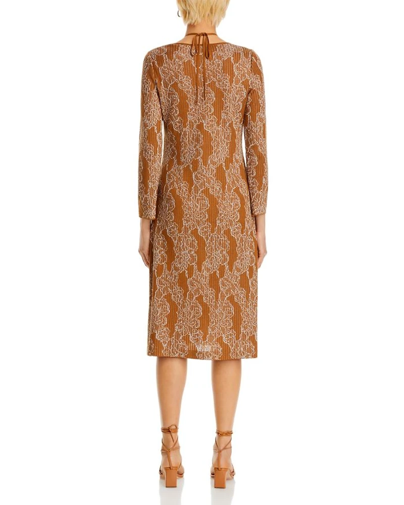 Metallic Jacquard Dress