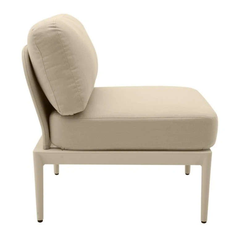 Kapri Modular Outdoor Armless Chair in Moss Green