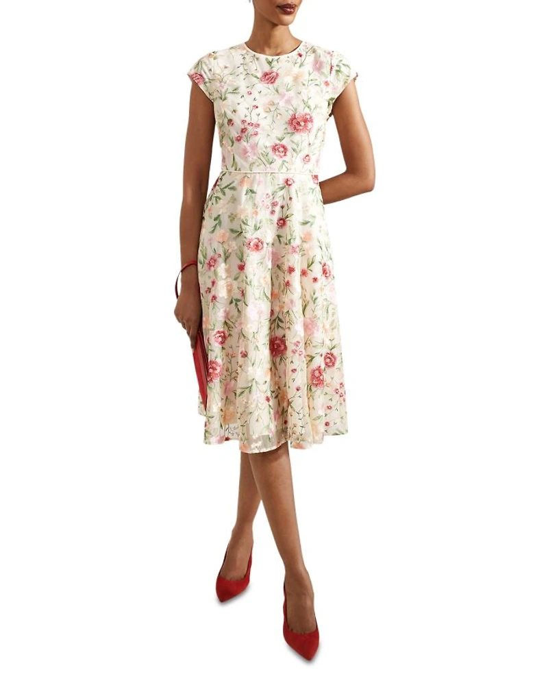 Tia Floral Embroidered Dress