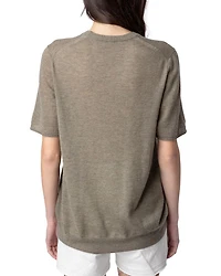 Ida Cashmere Rhinestone Mon Amour Sweater