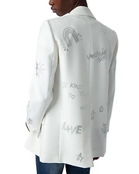 Viva Multistrass Rhinestone Embellished Blazer