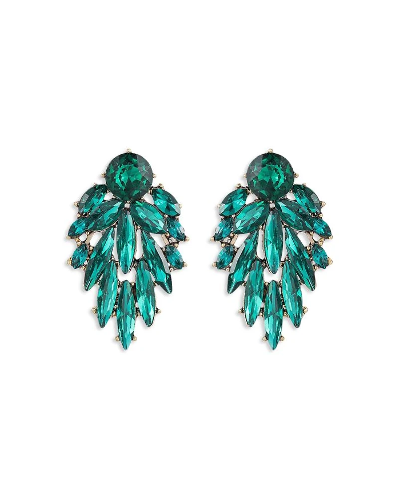 Cry Me A River Crystal Cluster Drop Earrings