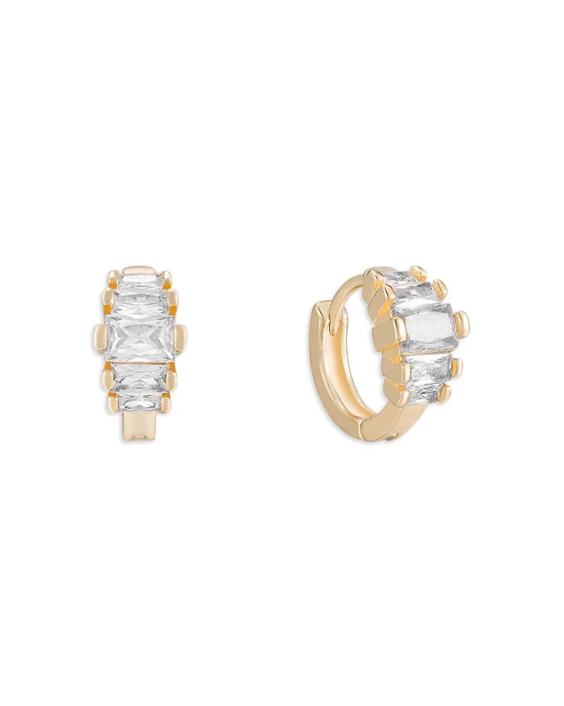 Diamond Shine Cubic Zirconia Mini Hoop Earrings