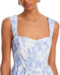 Eyelet Bustier Midi Dress - Exclusive