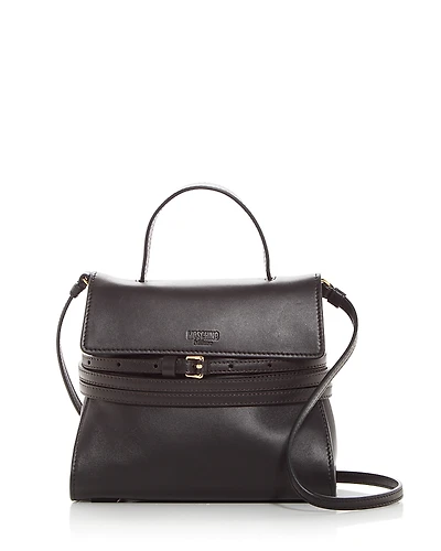 Moschino Tie Me Small Leather Shoulder Bag