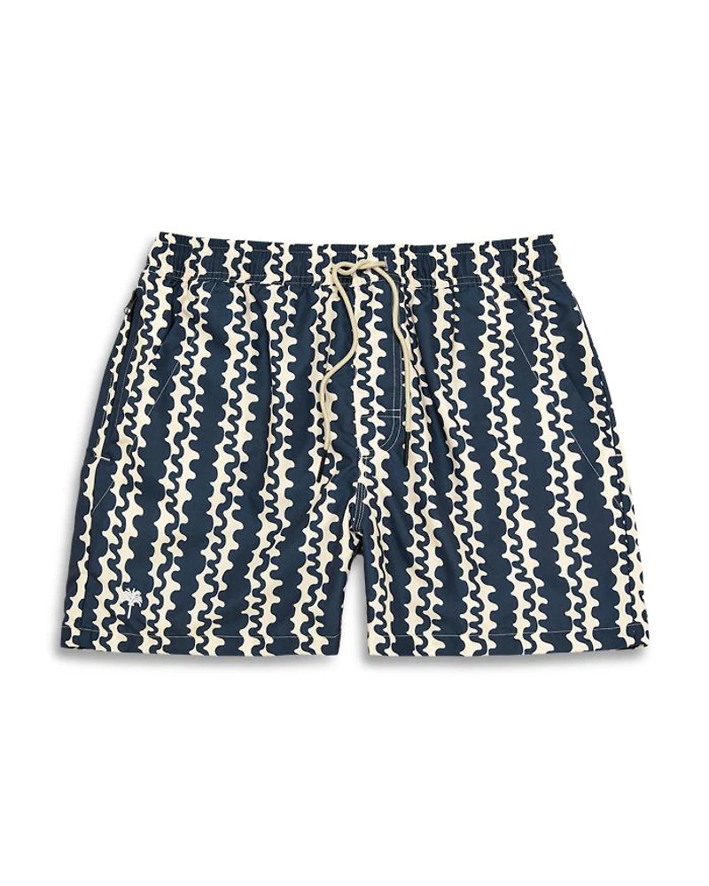 Scribble Printed 4.3" Swim Shorts