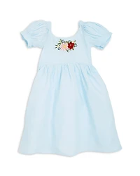 Fanm Mon Girls' Zenyo Floral Embroidered Linen Dress - Little Kid, Big Kid