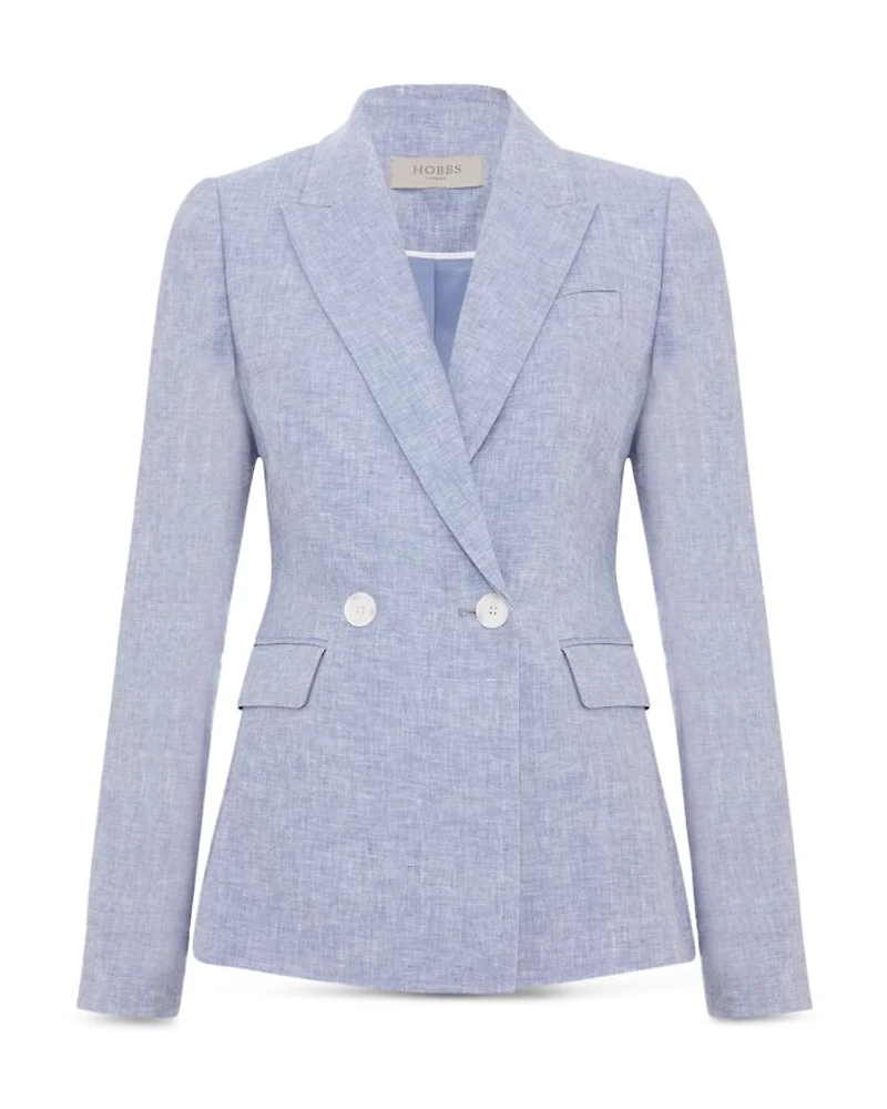 Adina Linen Double Breasted Jacket