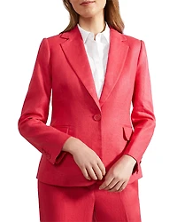 Hobbs London Mirabel Linen Single Breasted Jacket