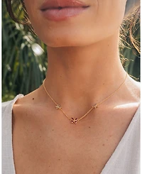Caria Butterfly Necklace in 14K Gold Plated, 14"