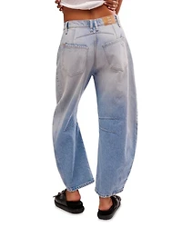 We The Free Good Luck Mid Rise Barrel Jeans Ultra Light Beam