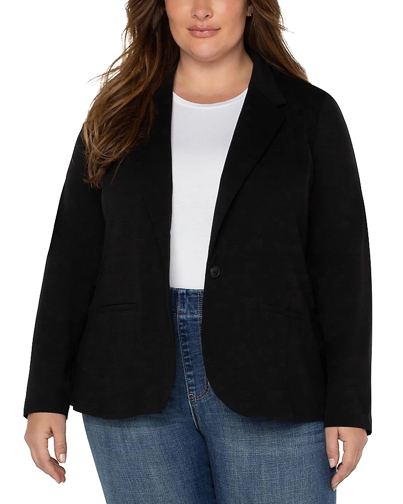 Liverpool Los Angeles Plus Super Stretch Ponte Blazer