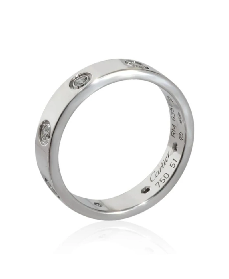 Love 18K White Gold Wedding Band