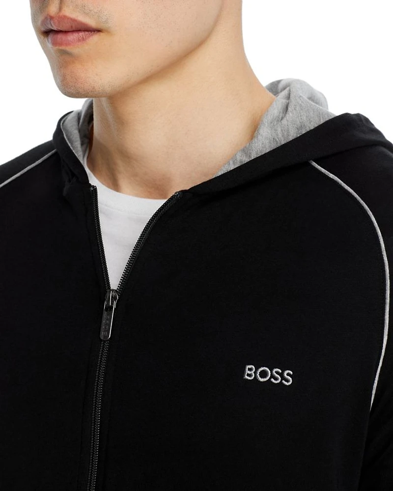 Mix & Match Cotton Blend Full Zip Hooded Jacket
