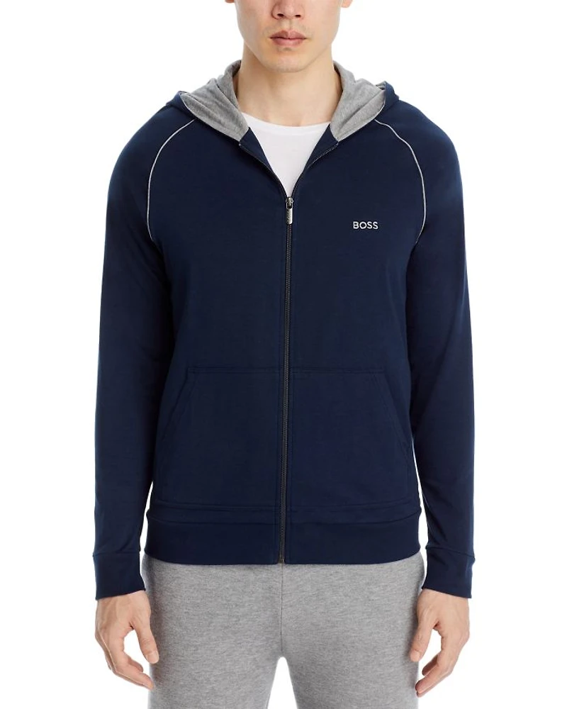 Mix & Match Cotton Blend Full Zip Hooded Jacket