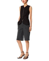 Raya Longline Denim Shorts