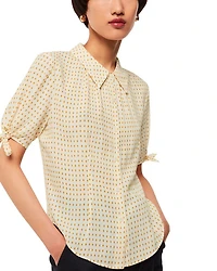 Oval Spot Tie Sleeve Shirt