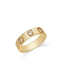 Men's Diamond Bezel Band in 14K Yellow Gold, 0.25 tcw