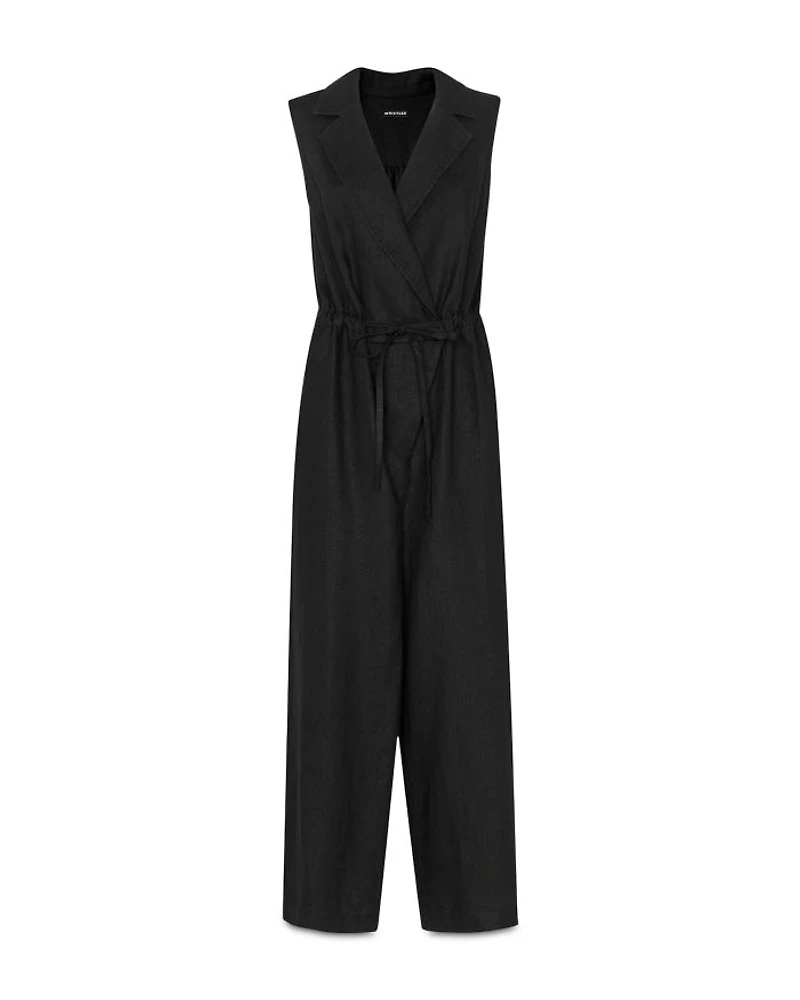 Bella Linen Wrap Jumpsuit