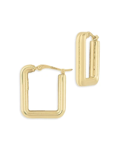 Moon & Meadow 14K Yellow Gold Square Small Hoop Earrings