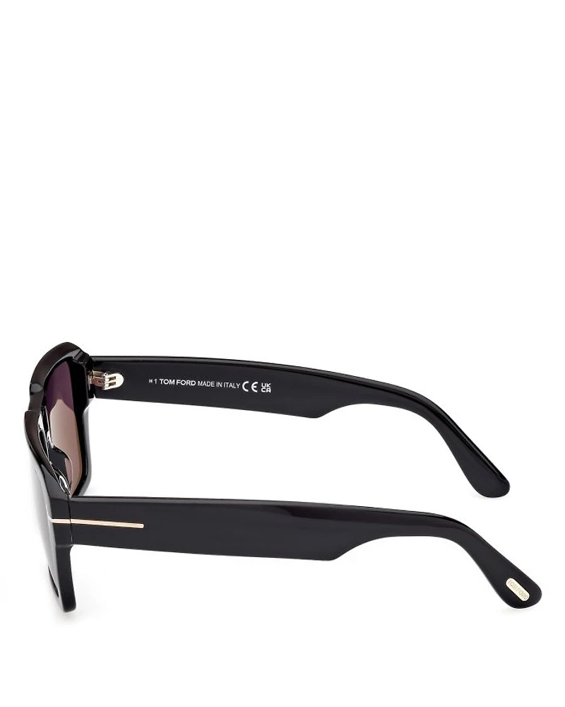 Flat Top Square Sunglasses, 56mm