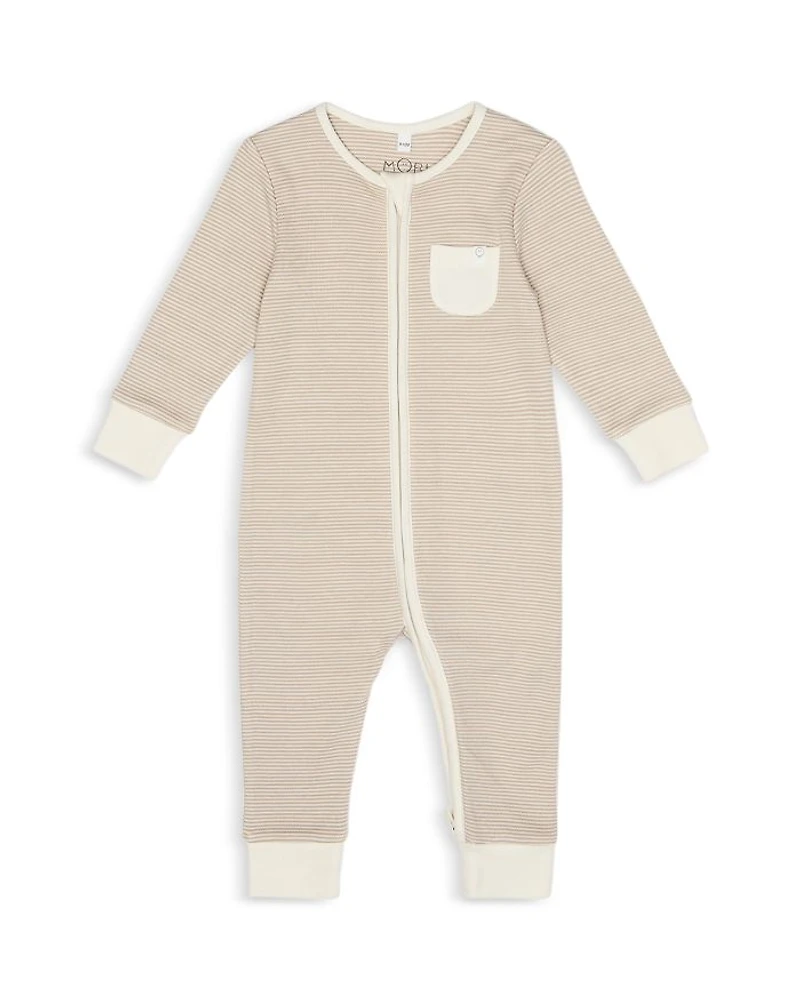 Unisex Striped Clever Zip Romper - Baby