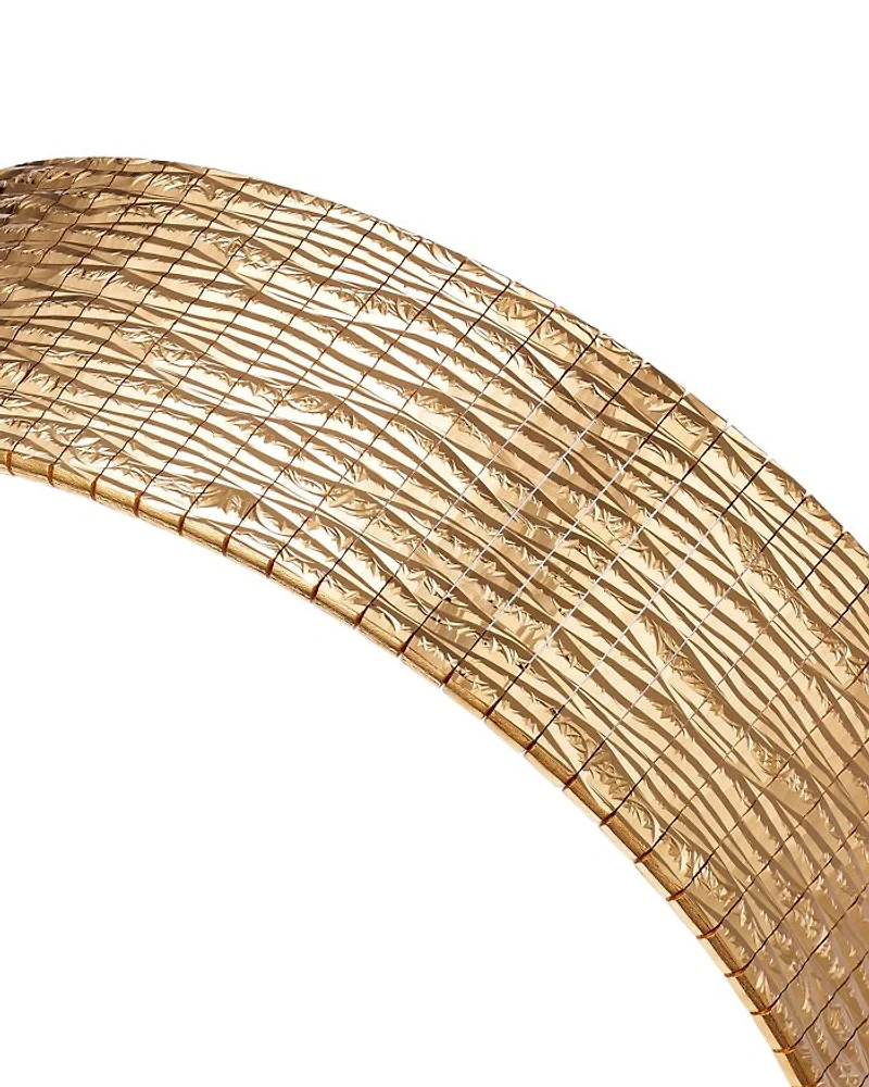 14K Yellow Gold Textured Wide Omega Bracelet