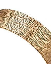 14K Yellow Gold Textured Wide Omega Bracelet