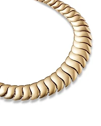 14K Yellow Gold Graduated Wavy Link Bracelet