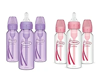 Dr. Brown's Dr. Browns Options + Natural Flow Anti-Colic Baby Bottles, 8oz, 6 Pack