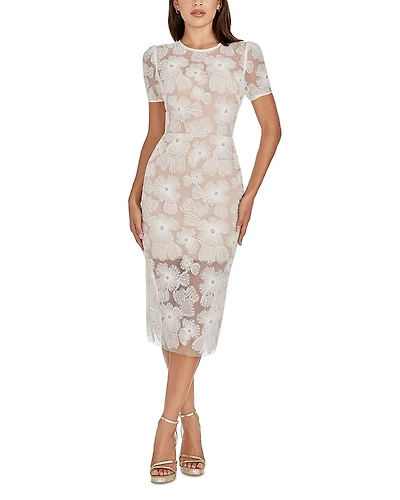 Dress the Population Lia Beaded Mesh Dress