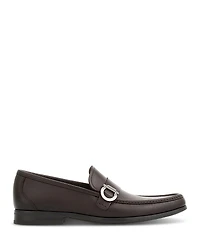 Ferragamo Men's Caspian Gancio Leather Loafers