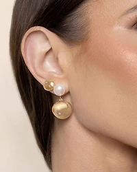 Pavé Polished Pebble Stud Earrings