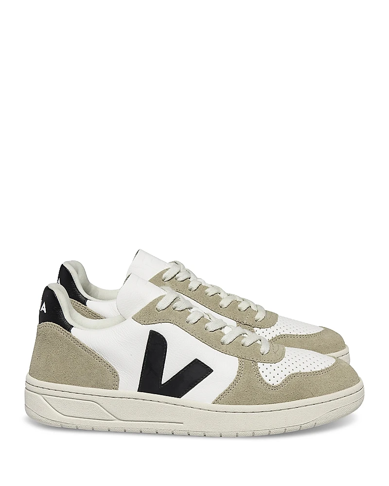 Veja Men's V-10 Low Top Mesh and Suede Sneakers