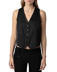 Zadig & Voltaire Emaux Satin Vest