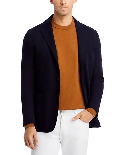 Textured Jersey Knit Casual Sport Coat
