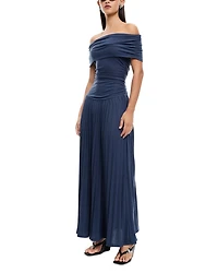 Field Of Dreams Off-the-Shoulder Maxi Dress