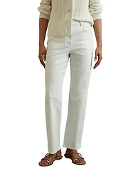 Selin High Rise Straight Leg Jeans White