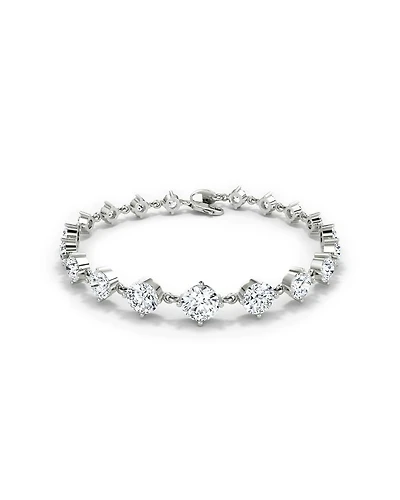 Infinity Linked Lab-Grown Diamond Tennis Bracelet 14K Yellow Gold, 6.60ctw Round Brilliant Lab Grown Diamonds, 6.5"