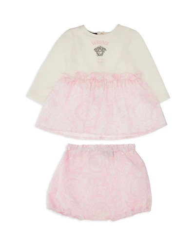 Girls' Medusa Print Barocco Poplin Dress & Bloomers - Baby